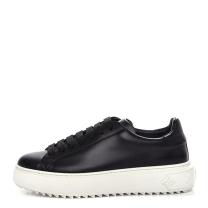 Louis Vuitton Calfskin Time Out Sneakers 35.5 Black 1 of 11