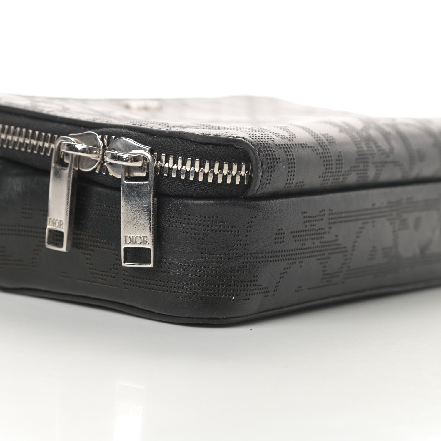 Christian Dior Calfskin Oblique Galaxy Perforated Messenger Black Multicolor 9 of 11