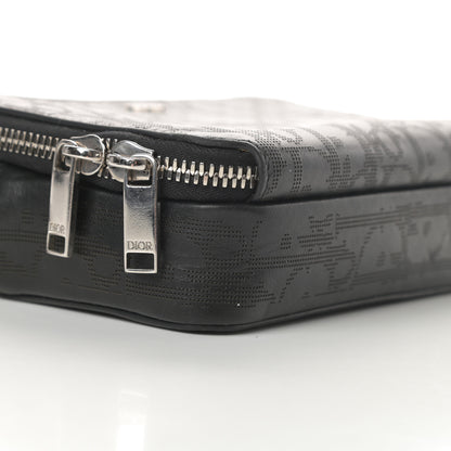 Christian Dior Calfskin Oblique Galaxy Perforated Messenger Black Multicolor 9 of 11