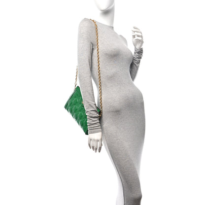 Gucci Calfskin GG Matelasse Small Slim Chain Shoulder Bag Spring Green Natural 2 of 10
