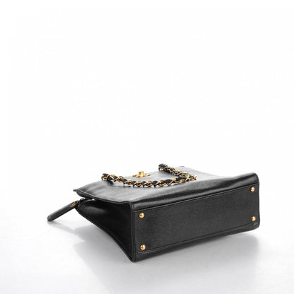 Chanel Caviar CC Shopper Tote Black 4 of 8
