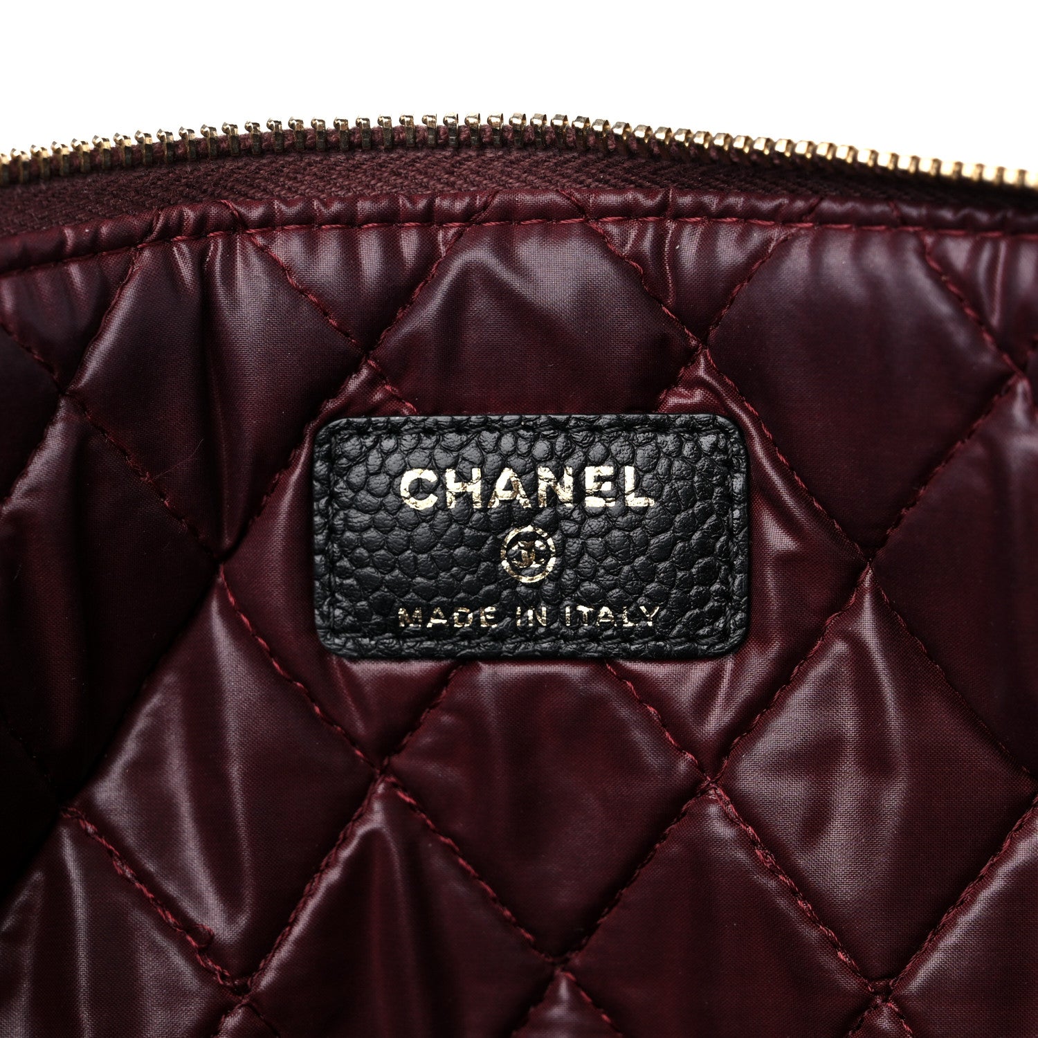 Chanel Caviar Quilted Large Cosmetic Case Black 6 of 9