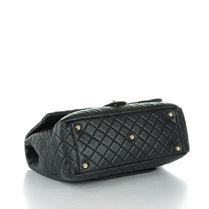 Chanel Calfskin Quilted XXL Travel Flap Bag Black 4 of 7