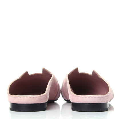 Hermes Suede Goatskin Crystal Roxane Mules 36 Rose 6 of 11