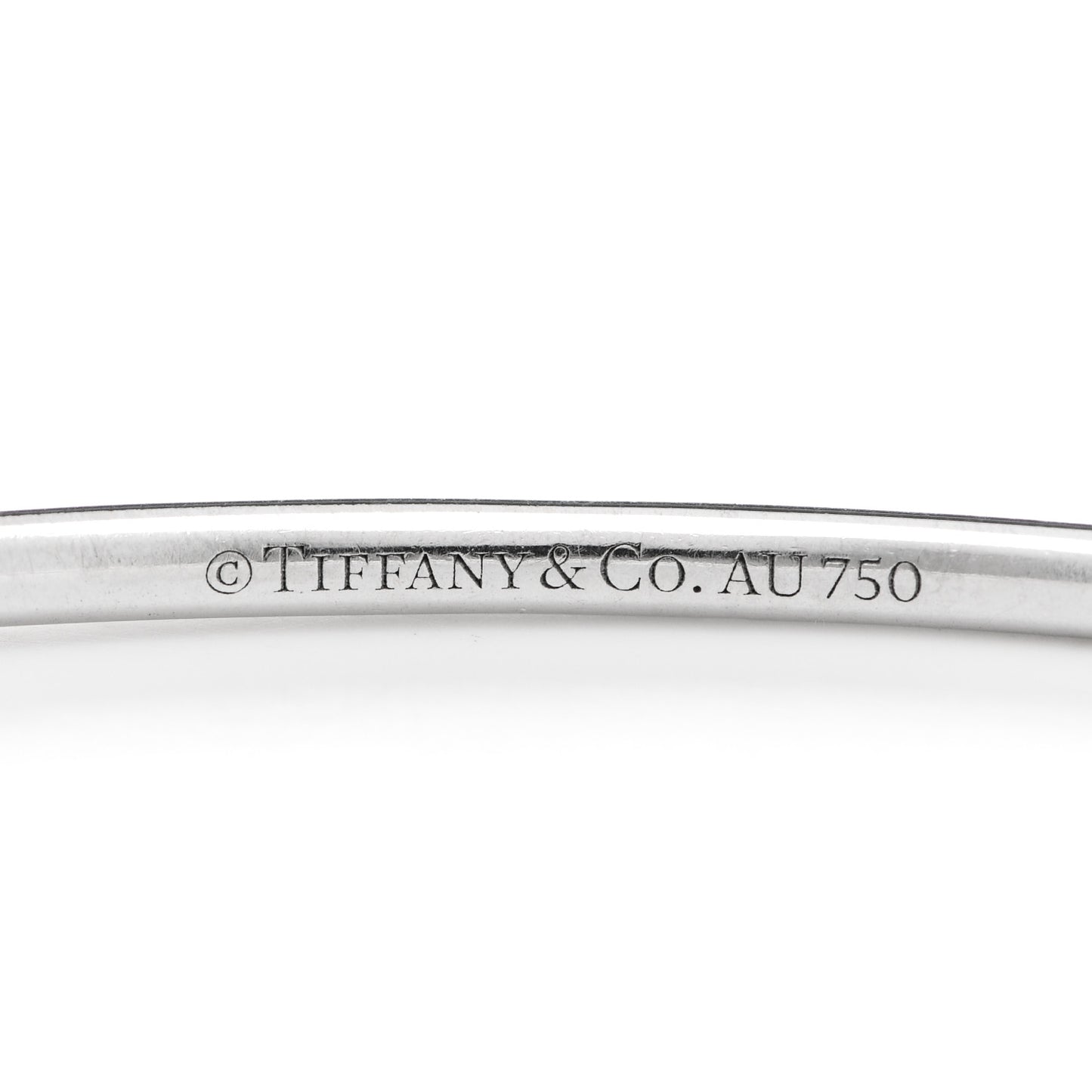 18K White Gold Diamond Metro Bangle Bracelet