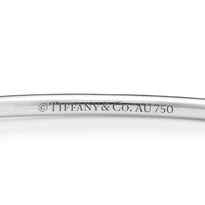 Tiffany 18K White Gold Diamond Metro Bangle Bracelet 4 of 4