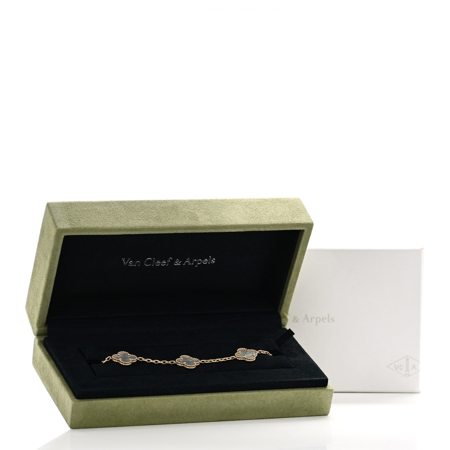 Van Cleef & Arpels 18K Yellow Gold Mother of Pearl 5 Motifs Vintage Alhambra Bracelet 5 of 5