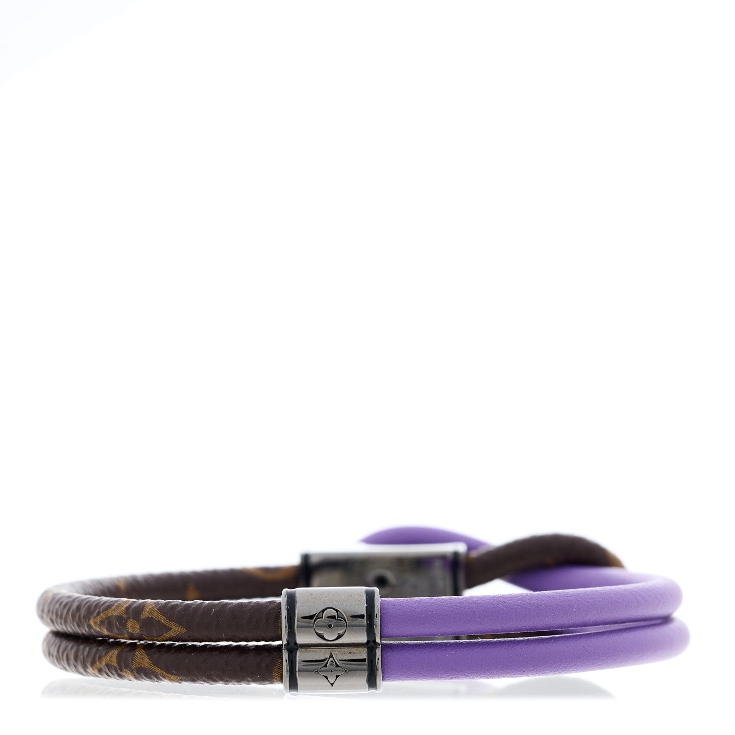 Louis Vuitton Monogram Eclipse Taiga Loop It Bracelet Purple 3 of 5