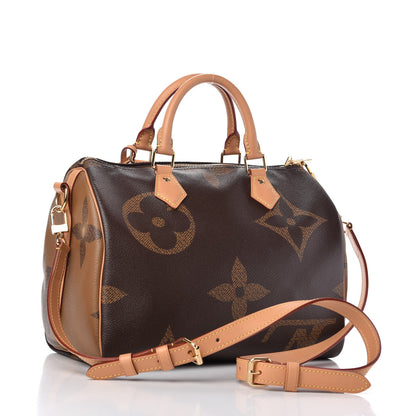 Louis Vuitton Reverse Monogram Giant Speedy Bandouliere 30 3 of 10