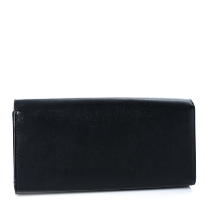 Saint Laurent Grain De Poudre Monogram Cassandre Clutch Black 3 of 8