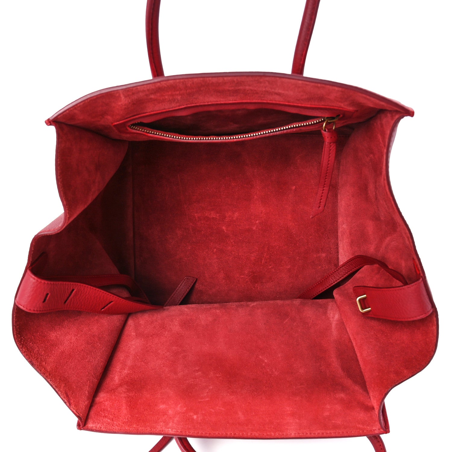Celine Baby Grained Calfskin Medium Phantom Luggage Carmin 4 of 12