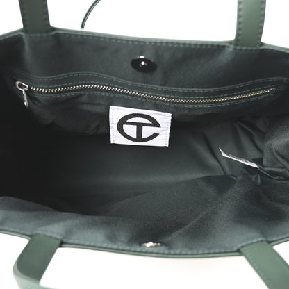 Telfar Vegan Leather Medium Shopping Bag Dark Olive 5 of 9