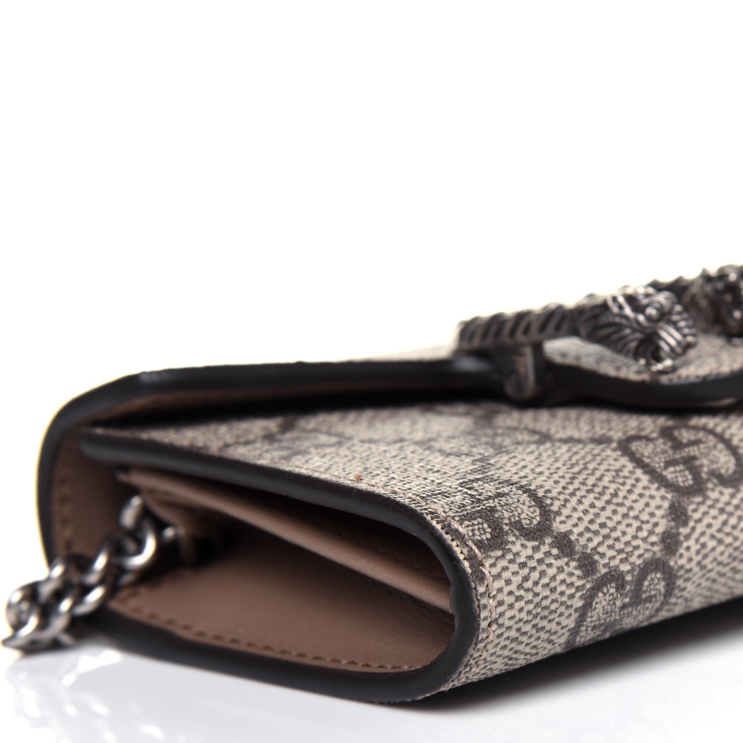 Gucci GG Supreme Monogram Dionysus Coin Purse Taupe 7 of 9