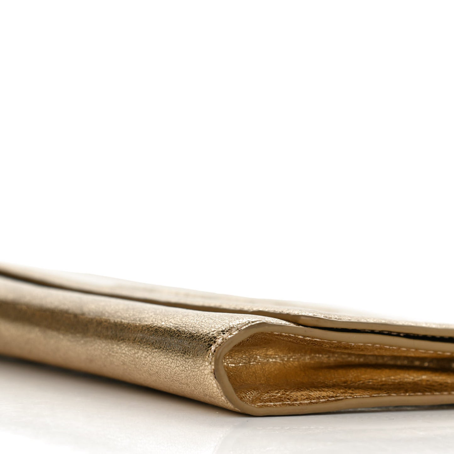 Metallic Calfskin Monogram Large Belle De Jour Clutch Gold