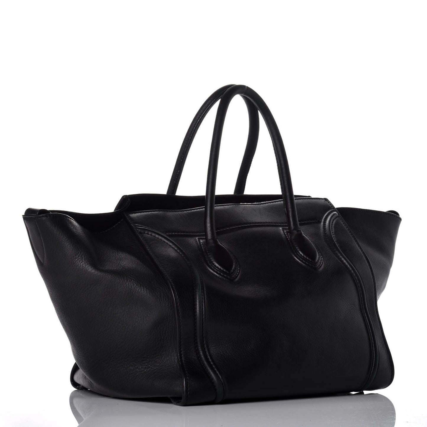 Supple Calfskin Medium Phantom Luggage Black