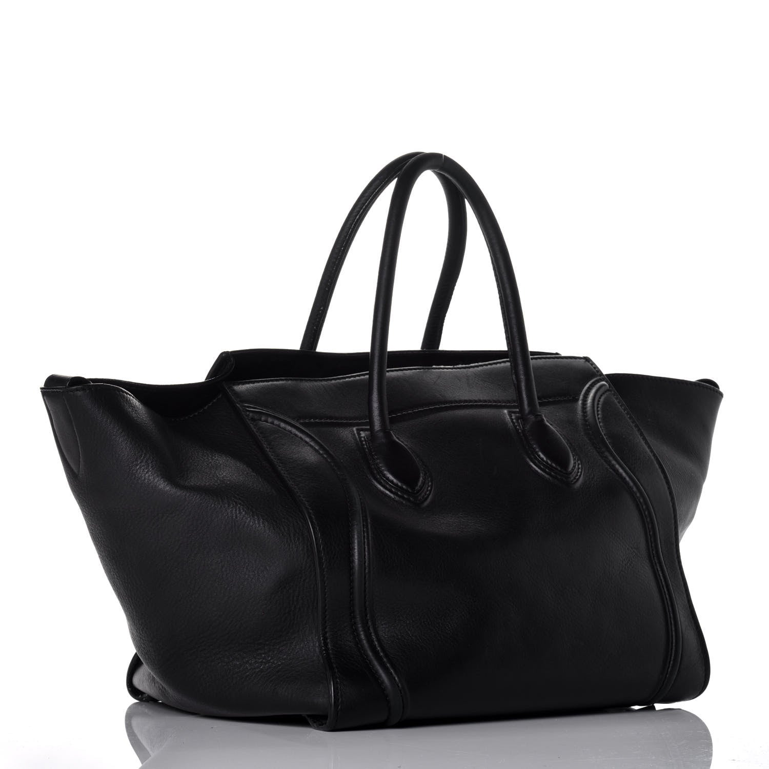 Celine Supple Calfskin Medium Phantom Luggage Black 3 of 9