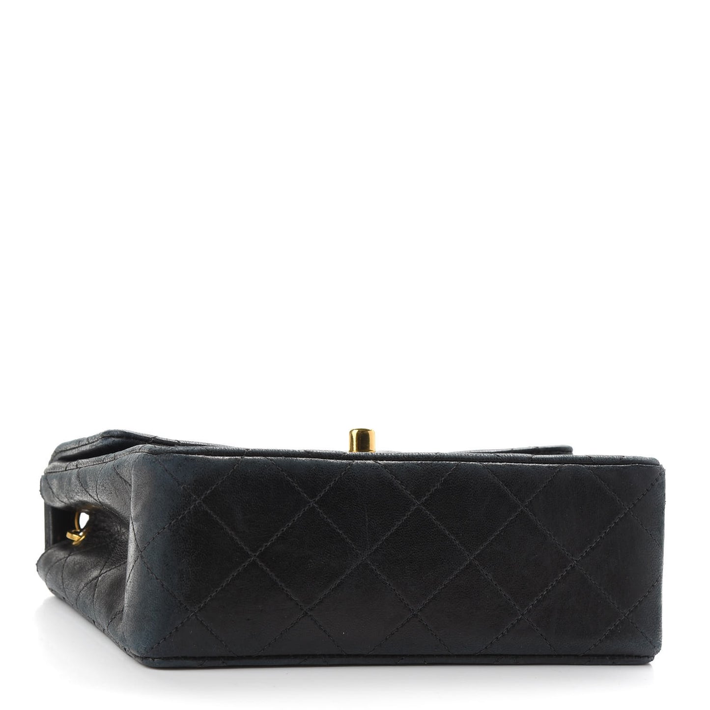 Lambskin Quilted Mini Square Flap Bag Black