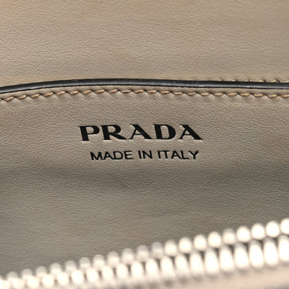 Prada Brushed Calfskin Double Zip Crossbody White 6 of 9