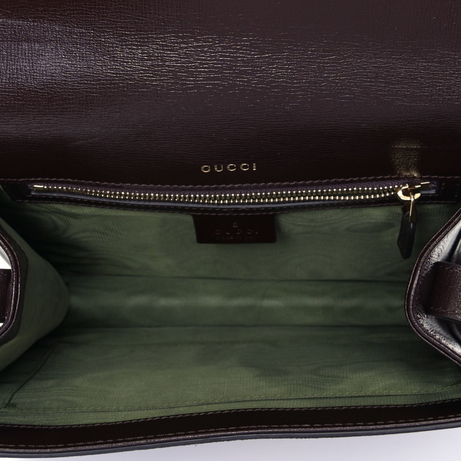 Gucci Suede Small Torchon GG Ring Shoulder Bag Reflex Brown 4 of 5
