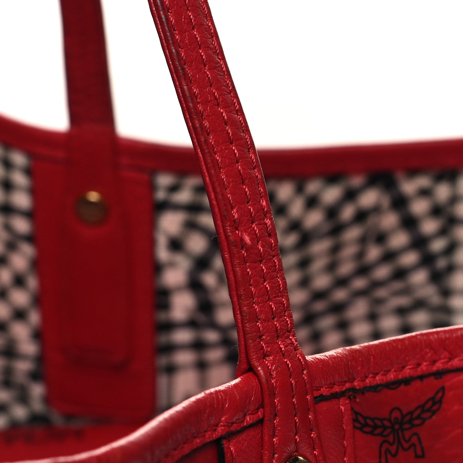 MCM Visetos Large Liz Reversible Shopper Tote Ruby Red 24 of 26
