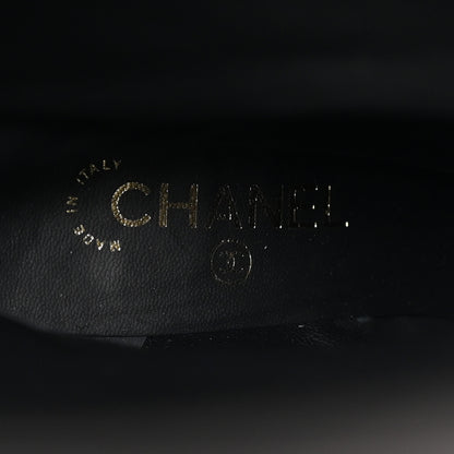 Chanel Suede Calfskin CC Over The Knee Boots 39.5 Black 7 of 8