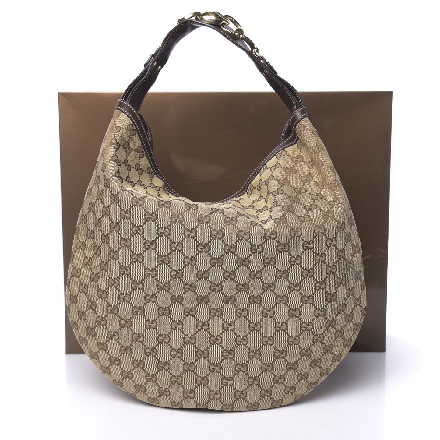 Monogram Large Wave Hobo Dark Brown