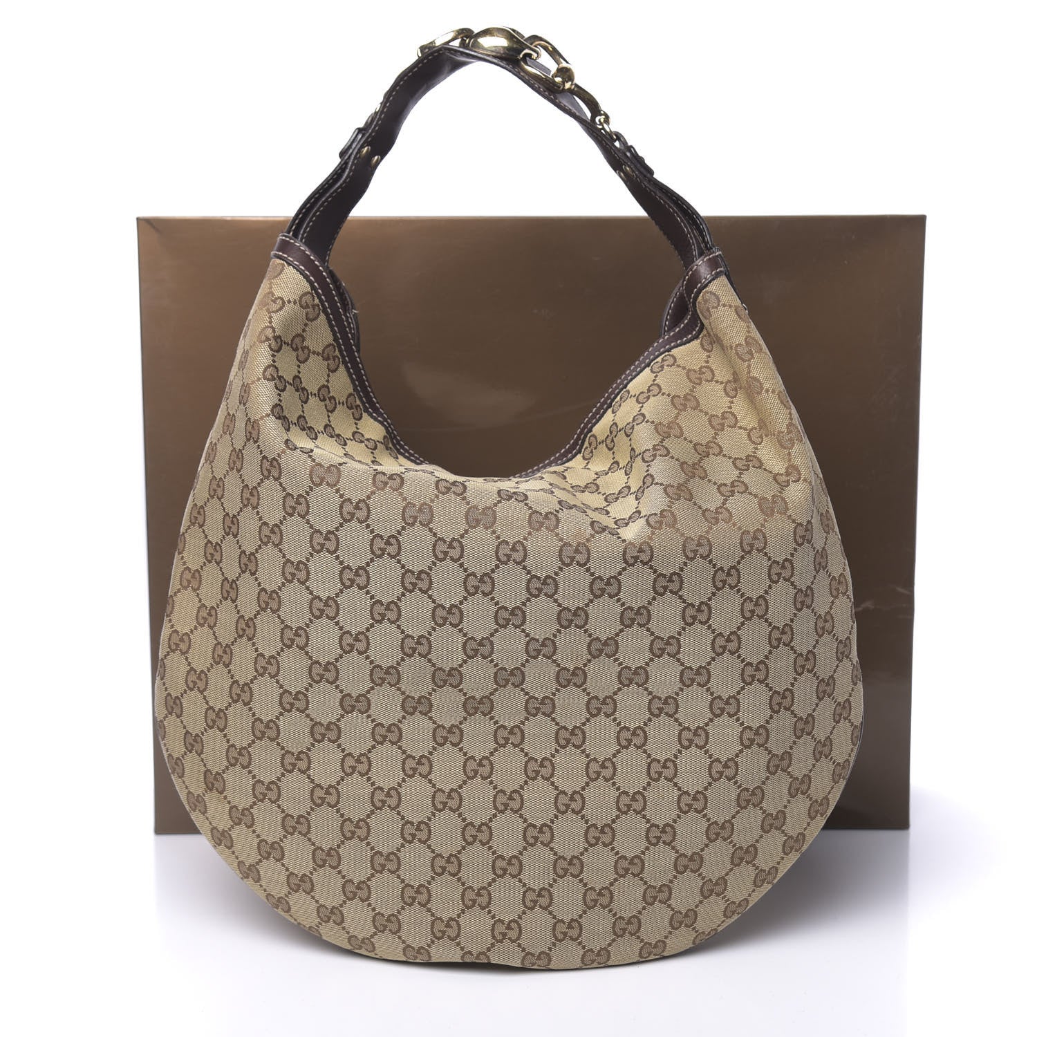 Gucci Monogram Large Wave Hobo Dark Brown 15 of 15