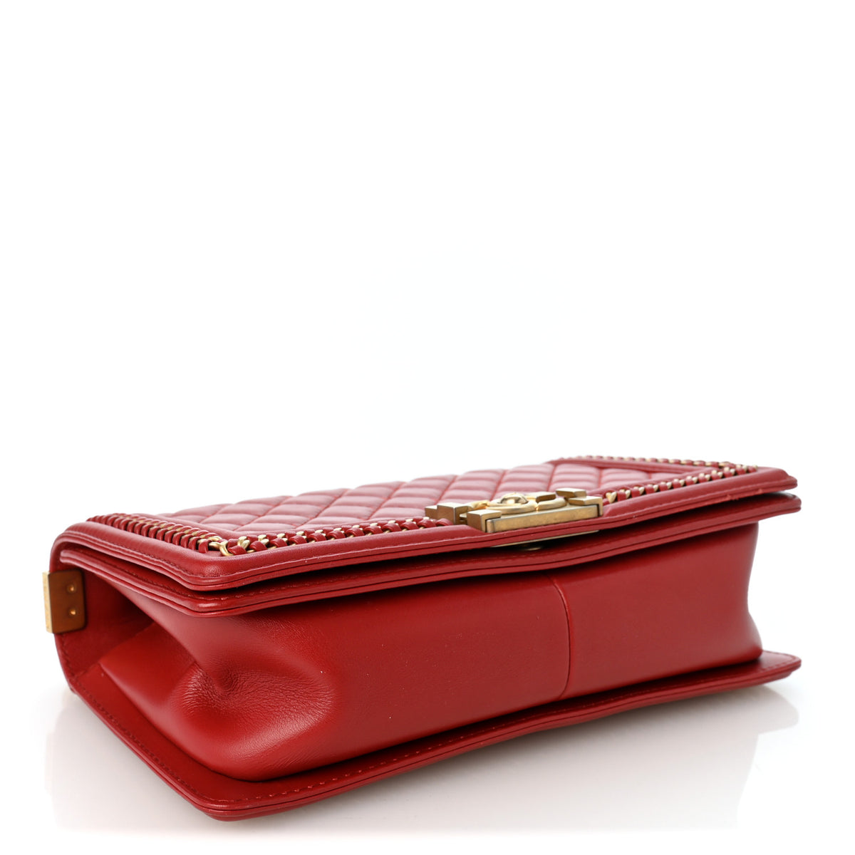 Chanel Lambskin Quilted Medium Top Handle Boy Flap Red 4 of 12