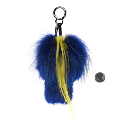 Fendi Mink Fur Fendirumi Bug-Kun Monster Bag Bug Charm Pacific Fluo Yellow 3 of 5