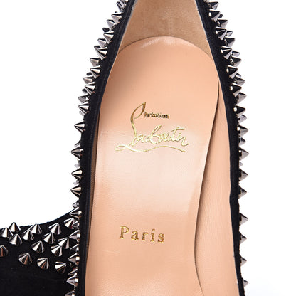 Christian Louboutin Veau Velours Lady Peep Spikes 150 Pumps 37.5 Black 7 of 8