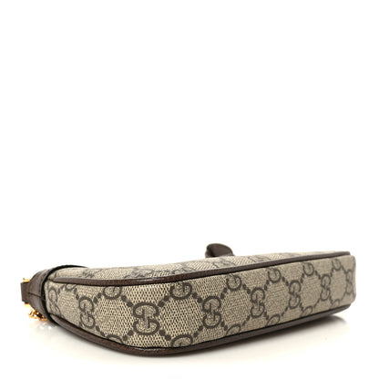 Gucci GG Supreme Monogram Textured Dollar Calfskin Mini Ophidia Chain Bag Beige Ebony 4 of 10
