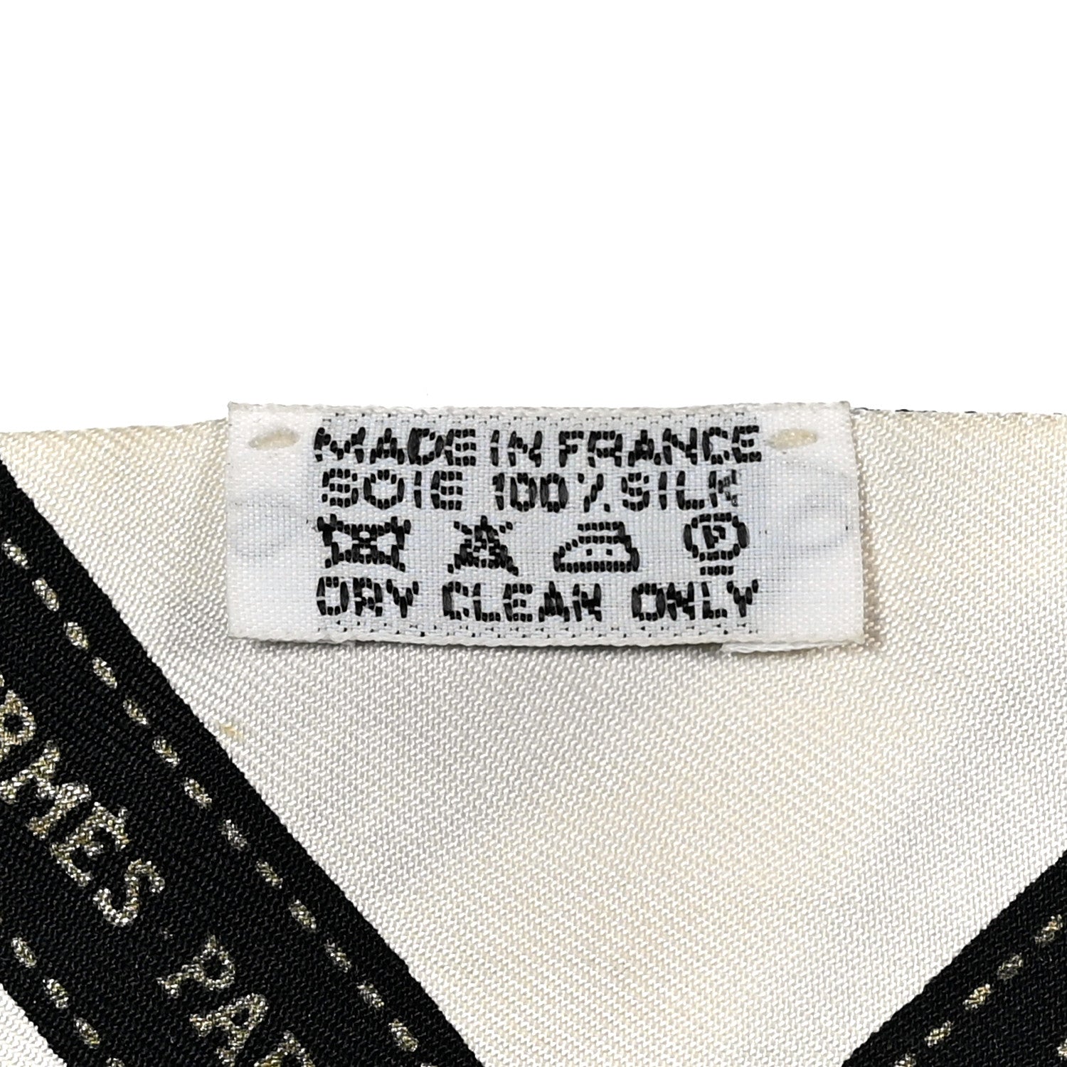 Hermes Silk Bolduc Twilly White Black 3 of 5
