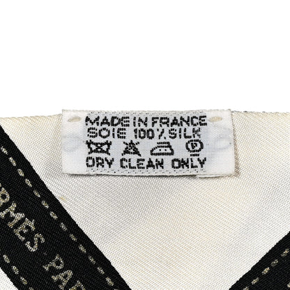 Hermes Silk Bolduc Twilly White Black 3 of 5