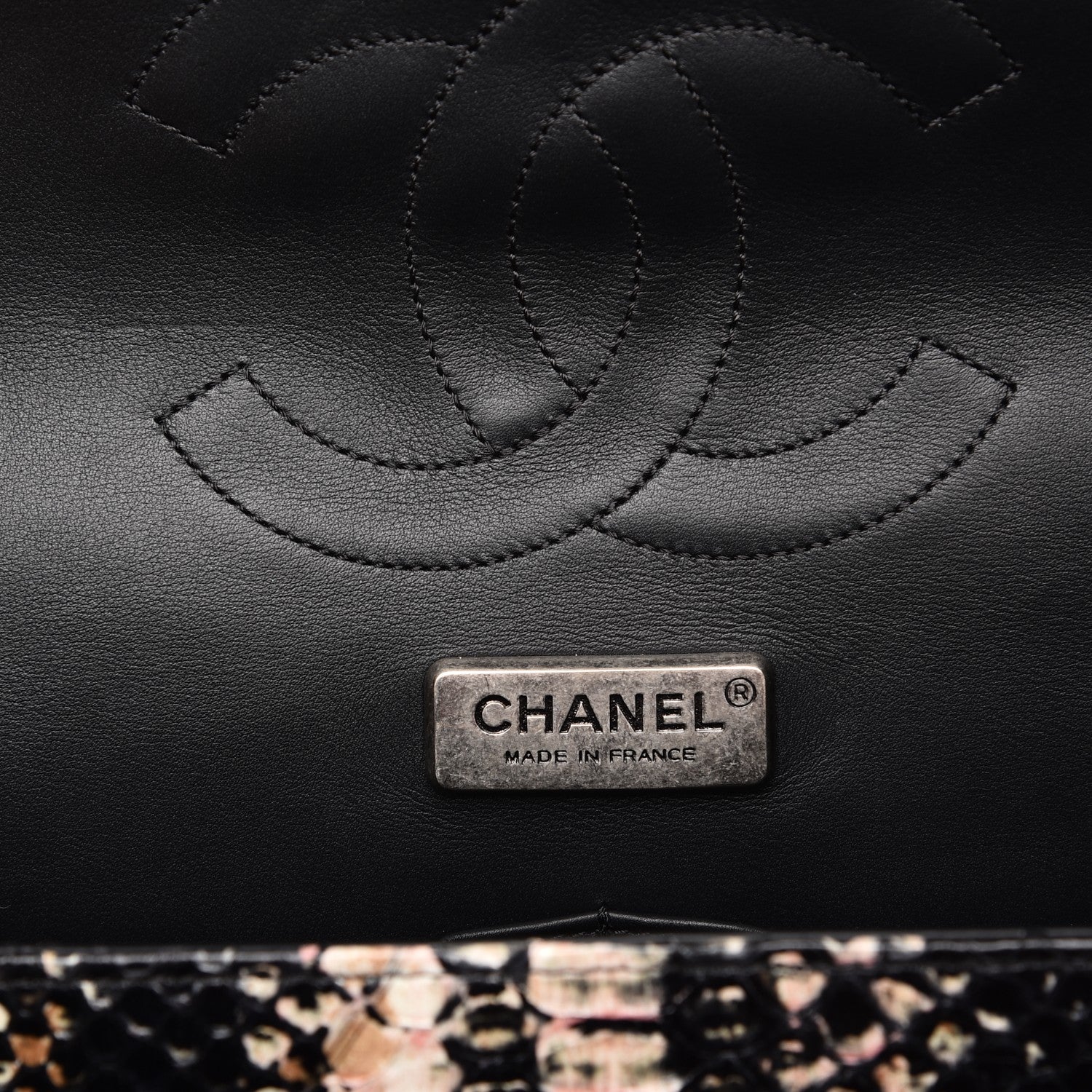 Chanel Python Jumbo Double Flap 6 of 10