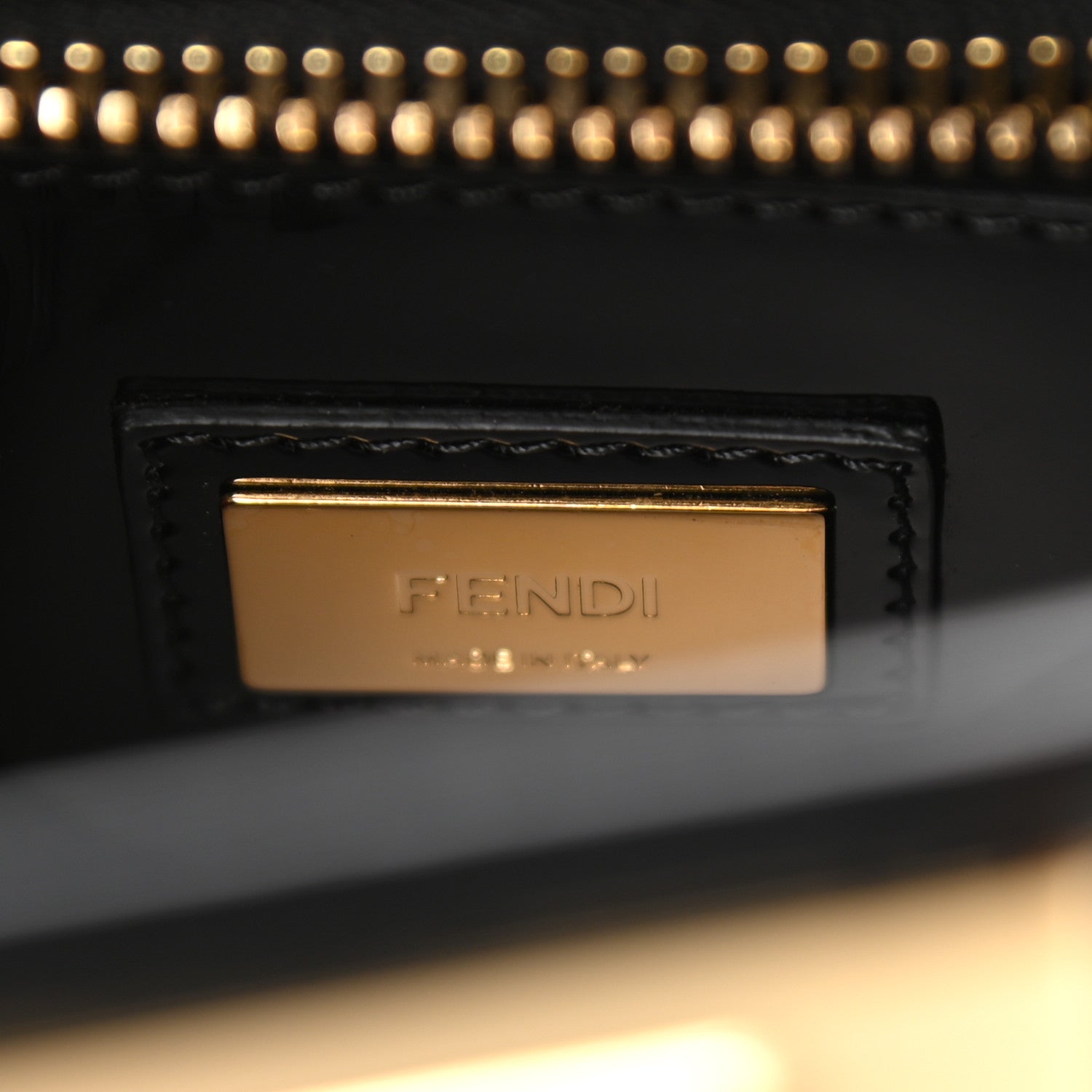 Fendi Patent Medium Peekaboo Iconic Defender Satchel Black 5 of 8