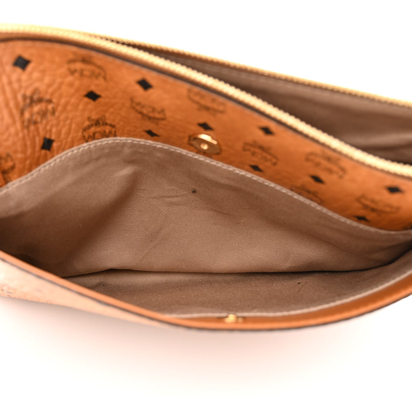 Visetos Medium Crossbody Pouch Cognac