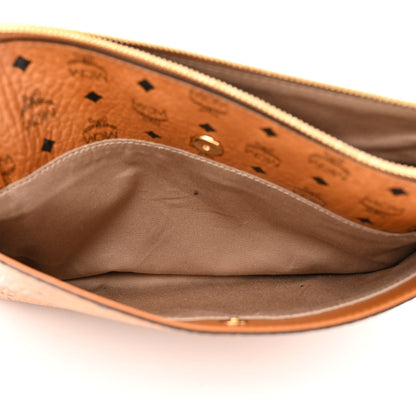 MCM Visetos Medium Crossbody Pouch Cognac 6 of 11