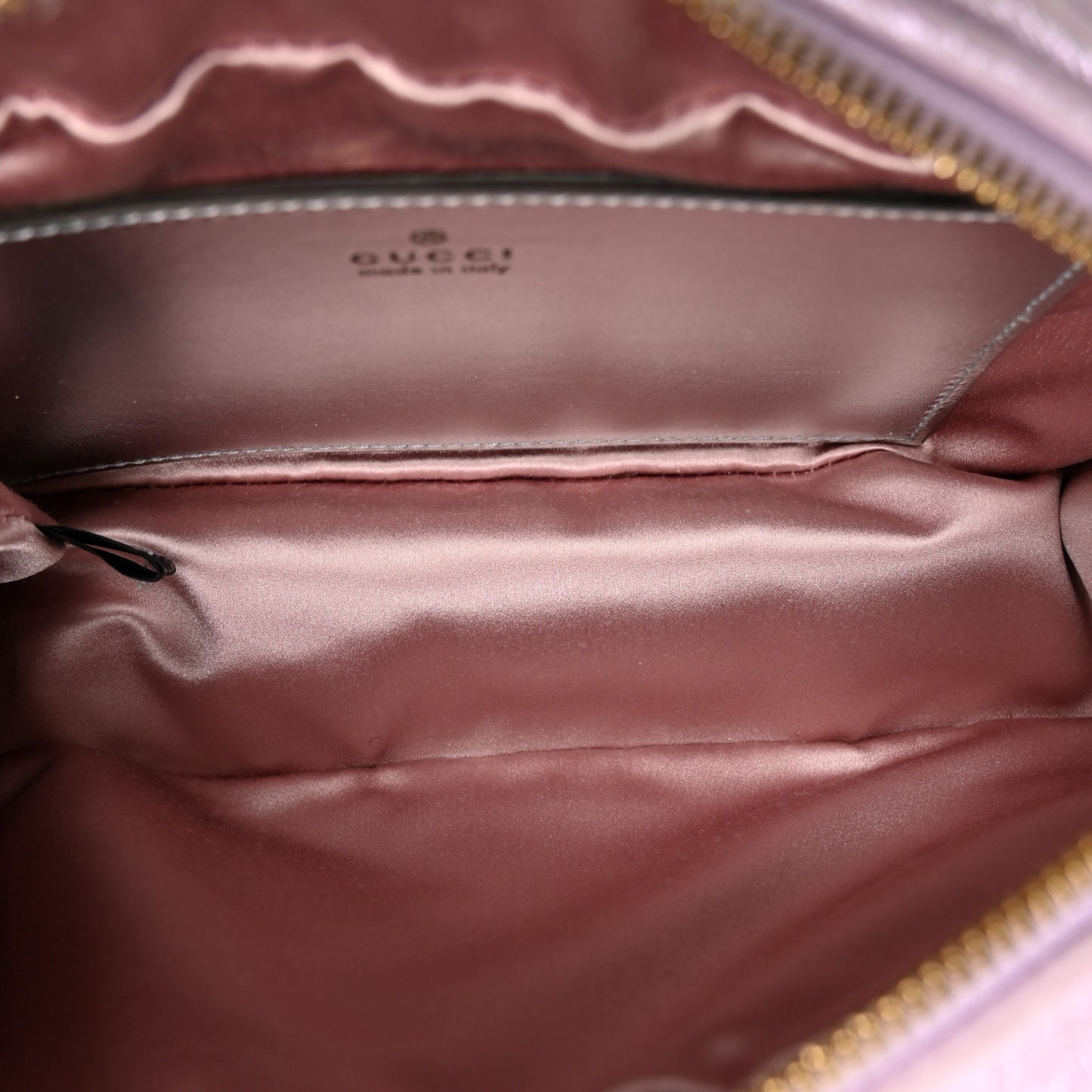 Iridescent Nappa Chevron Matelasse Small GG Marmont Chain Shoulder Bag Iridescent Escape Pink