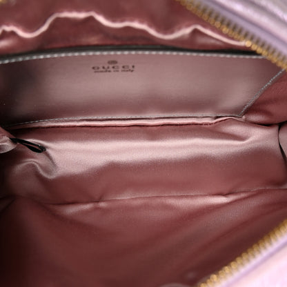 Gucci Iridescent Nappa Chevron Matelasse Small GG Marmont Chain Shoulder Bag Iridescent Escape Pink 5 of 11