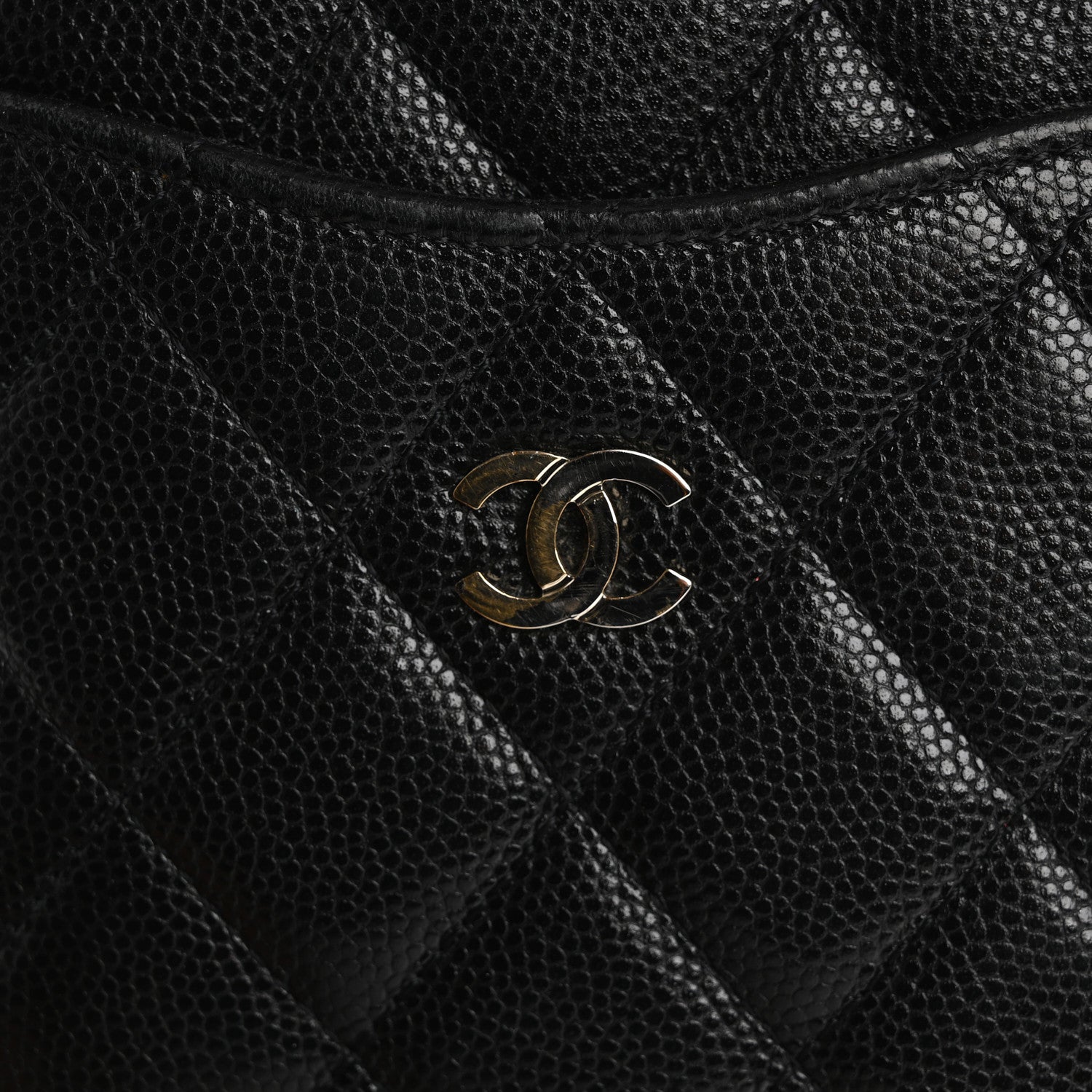 Chanel Iridescent Caviar Quilted Classic Flat Wallet Pouch Black 8 of 12