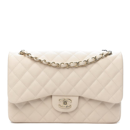 Chanel Caviar Quilted Jumbo Double Flap Beige Clair 1 of 10