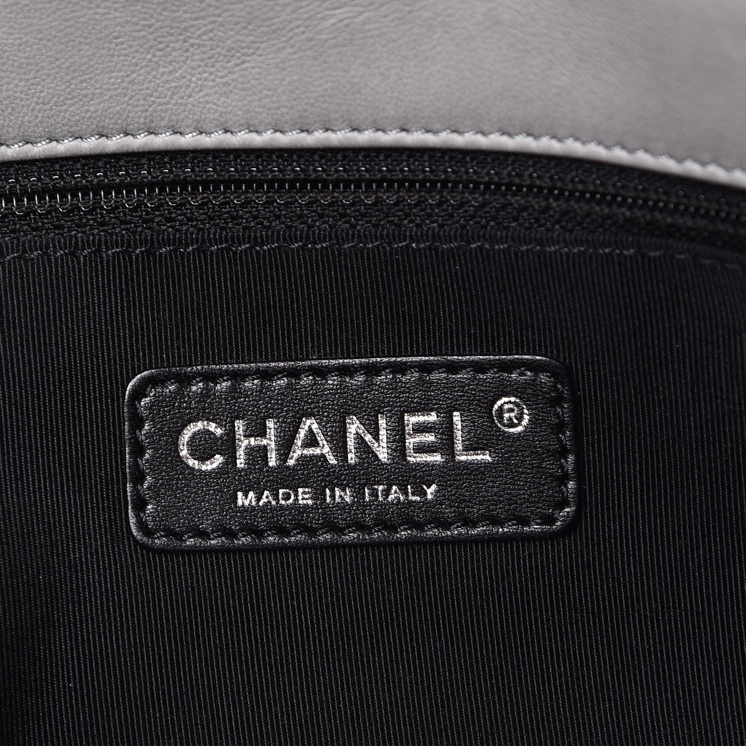 Chanel Calfskin Sequin Embellished Clutch Flap Grey Black 7 of 12