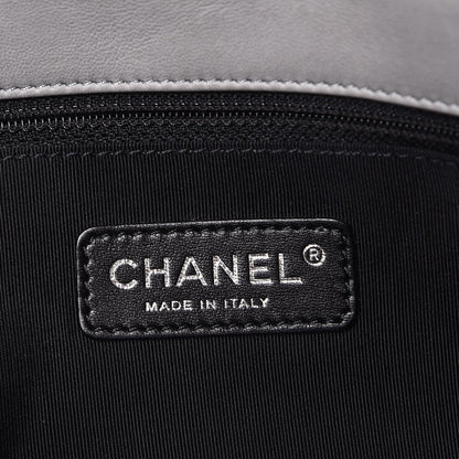 Chanel Calfskin Sequin Embellished Clutch Flap Grey Black 7 of 12
