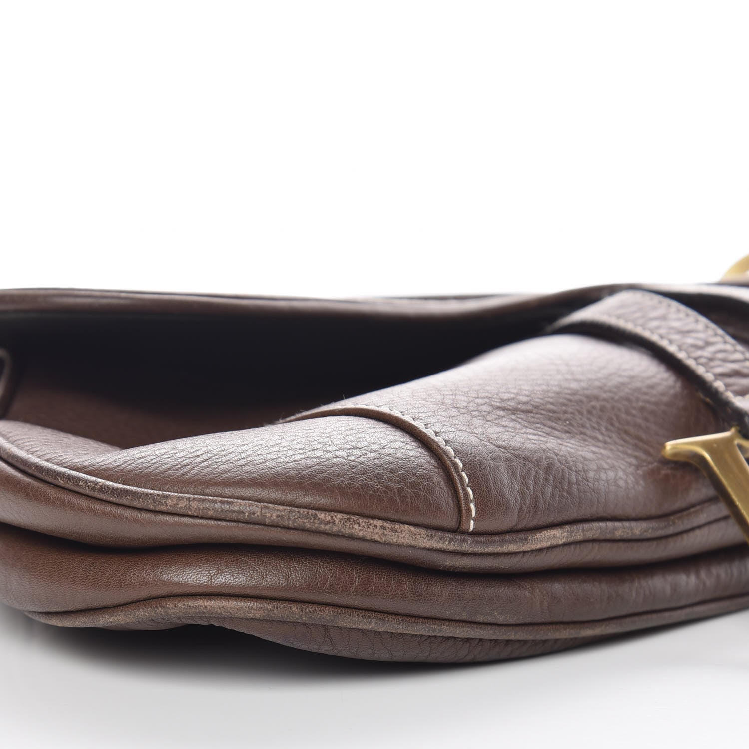Christian Dior Calfskin Saddle Bag Brown 5 of 9