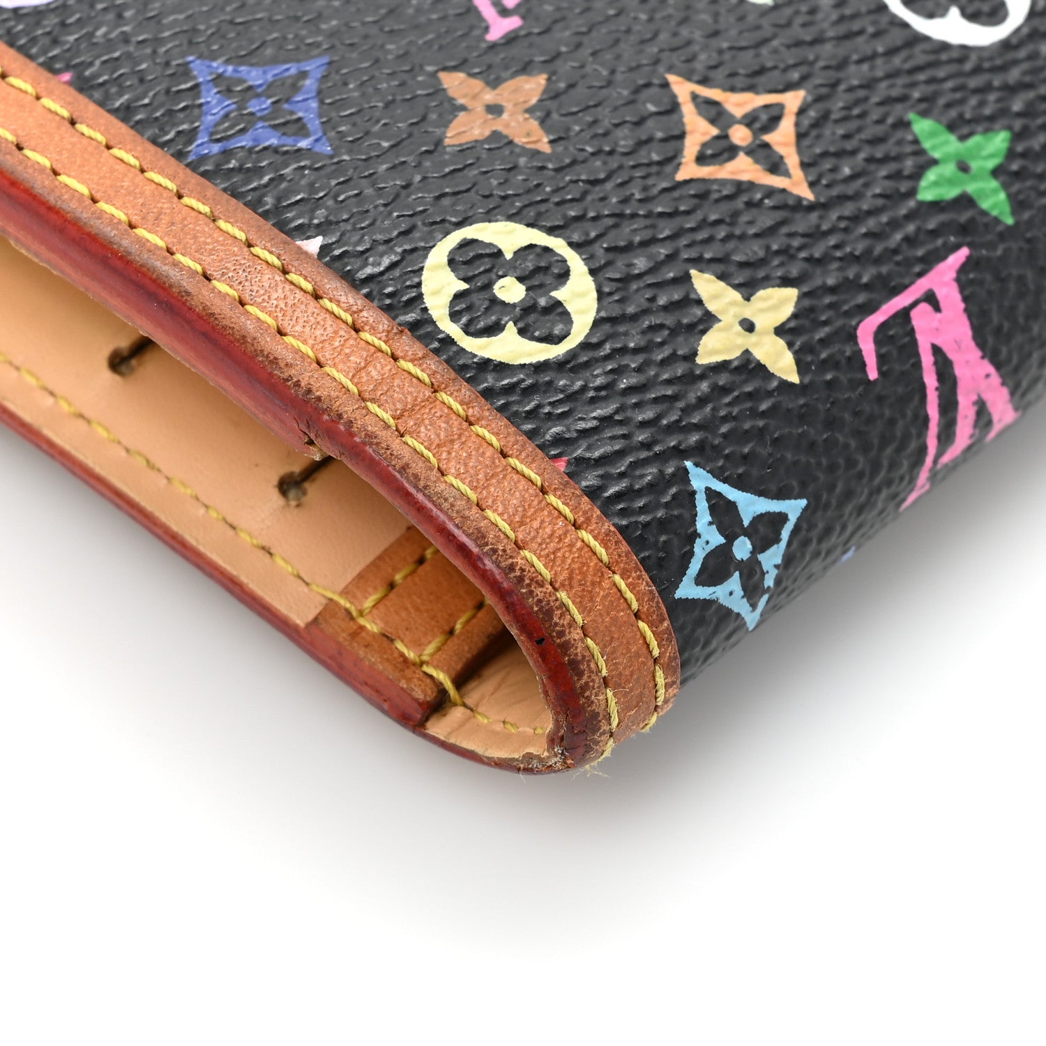 Louis Vuitton Monogram Multicolor Porte Tresor International Wallet Black 16 of 18