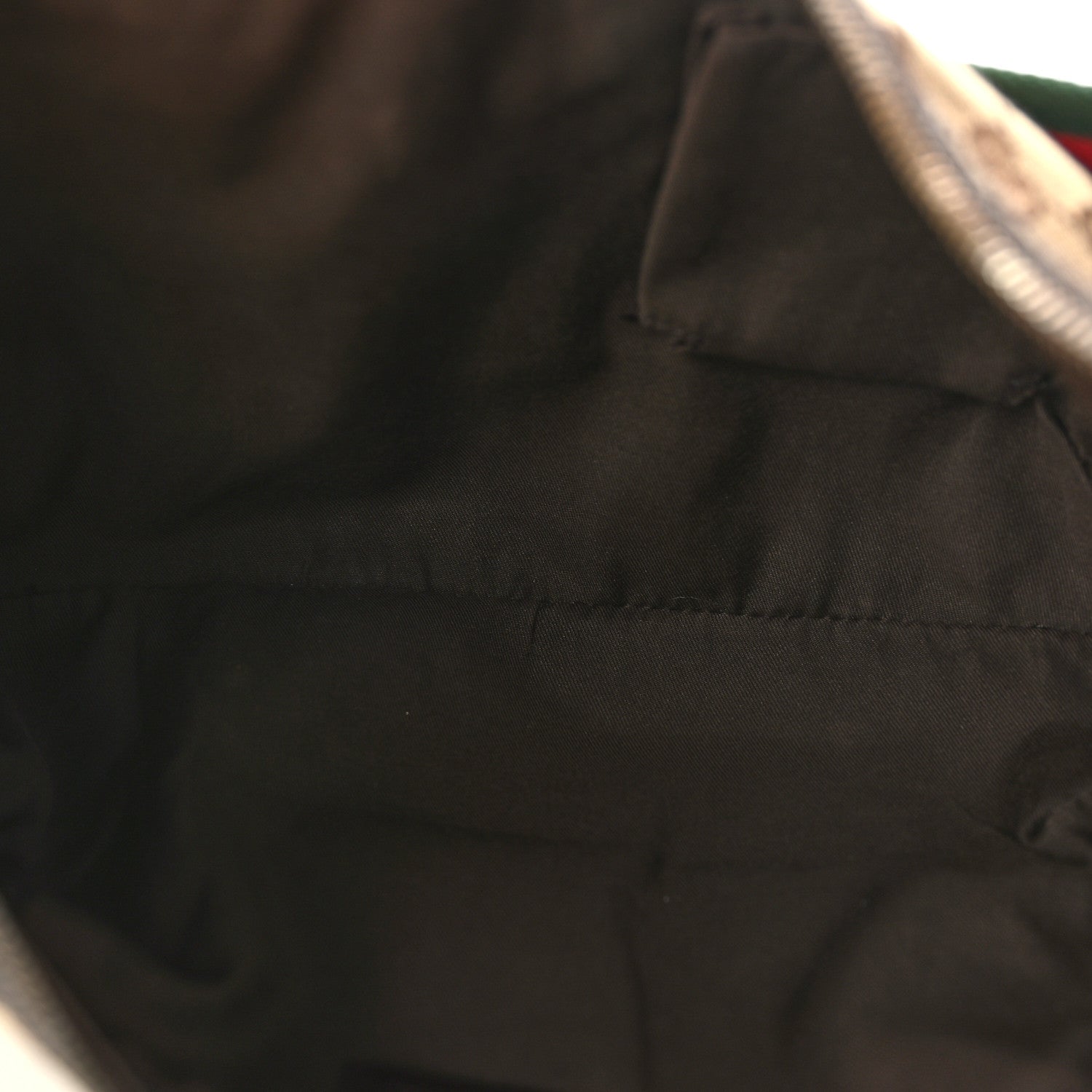 Gucci Monogram Web Medium Half Moon Hobo Dark Brown 5 of 9
