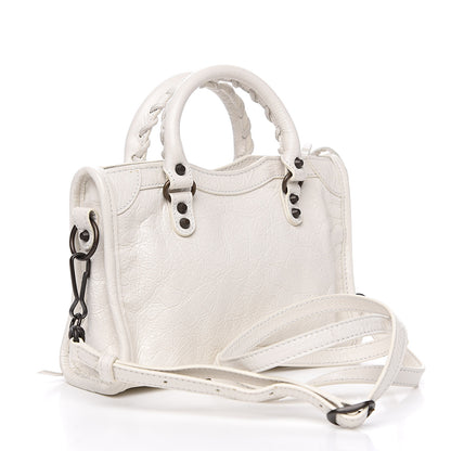 Balenciaga Agneau Classic Hardware Nano City White 2 of 9