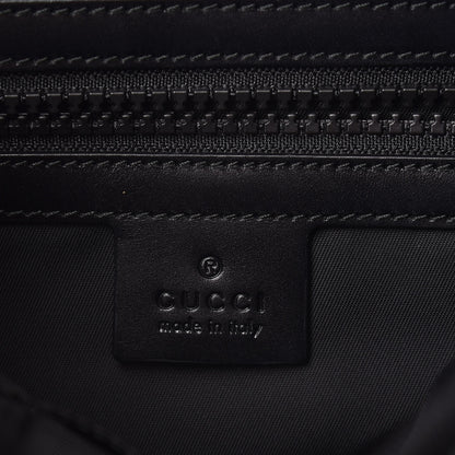Gucci Techno Canvas Web L'Aveugle Par Amour Embroidered Double Buckle Backpack Black 7 of 10