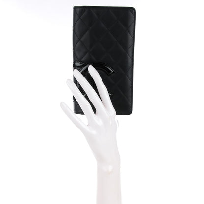 Chanel Calfskin Quilted Cambon Yen Wallet Black 2 of 8