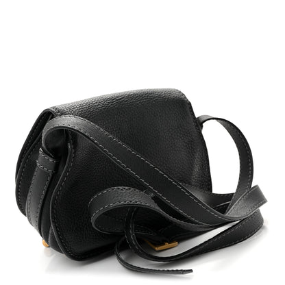 Chloe Grained Calfskin Small Marcie Saddle Bag Black 2 of 9